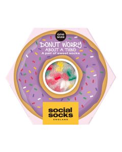 Social Socks DONUT WORRY 1par