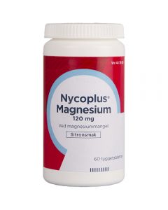 Nycoplus Magnesium 120mg tyggetabletter 60 stk