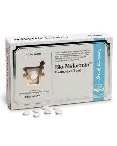 Bio-Melatonin Kompleks 1mg tabletter for bedre søvn 30 stk