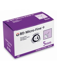 Bd Micro-Fine 5mm Pennekanyle 31g 0,25mm x 31g 100stk