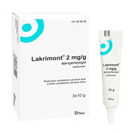 Lakrimont øyegel 2 mg/g 3x10g (tube)