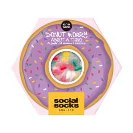 Social Socks DONUT WORRY 1par