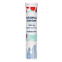 Nycoplus Calcium 500mg brusetabletter med jordbærsmak 20 stk