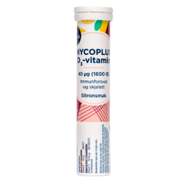 Nycoplus D3-vitamin 40 µg brusetabletter med sitronsmak