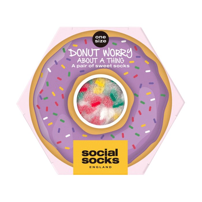 Social Socks DONUT WORRY 1par