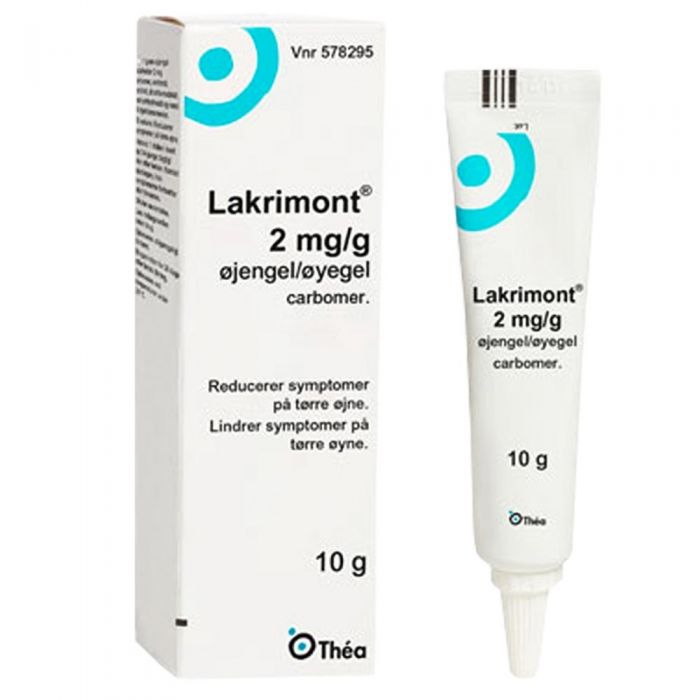 Lakrimont øyegel 2 mg/g 10g (tube)