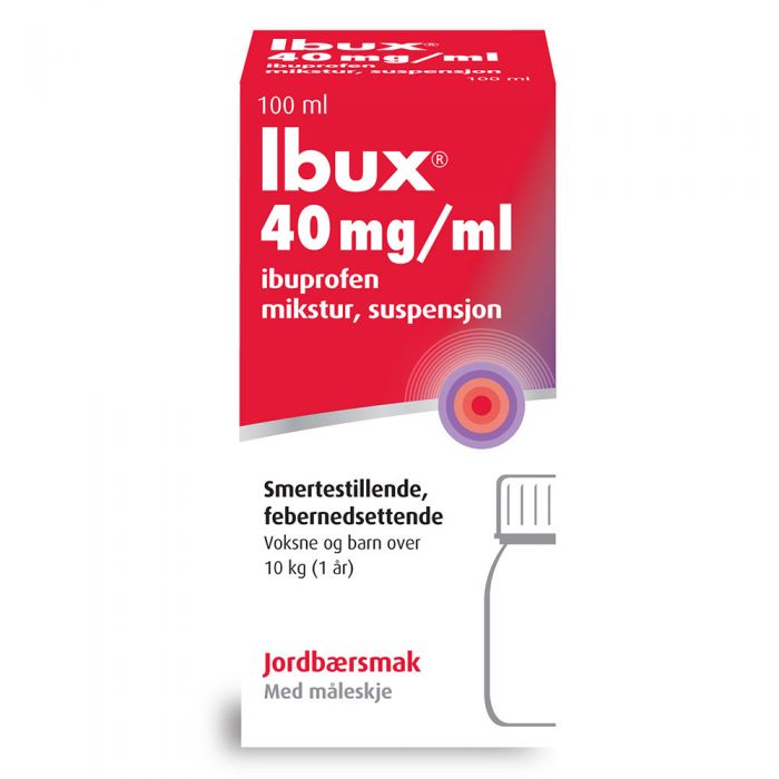 Ibux mikstur 40 mg/ml jordbær,100ml