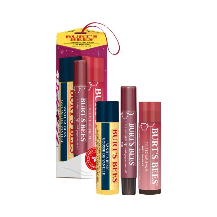 Burt Bees Mistletoe Kiss Red Trio