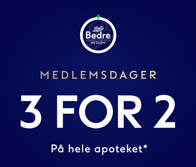 Medlemsdager hos Boots Apotek: 3 for 2 på hele apoteket